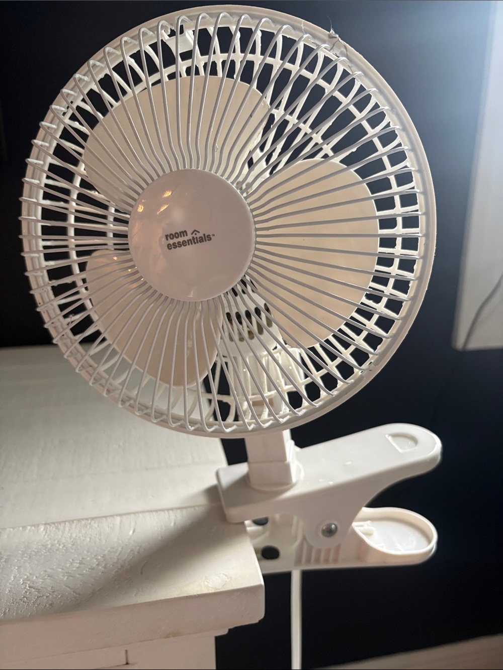 Room Essentials White Clip-On Personal Fan